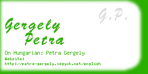 gergely petra business card